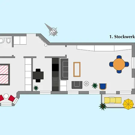 公寓 Sonnige Ferienwohnung Am Meer *